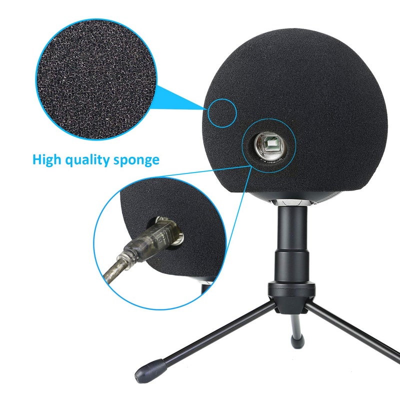 SUNMON Mic Stand with Foam Windscreen For Blue Snowball, Suspension Boom Scissor Arm Stand with Pop Filter Cover for Microphones iCE USB Mic by SUNMON - Image 4